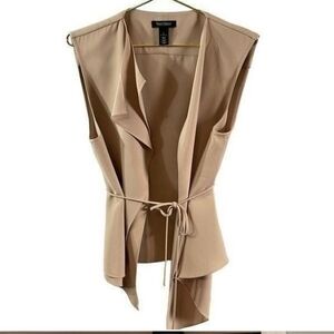 WHBM Tan Vest with tie